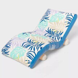 Chaise Lounge Printed SMS Water Floats and Inflatables - Blue/White - NIB